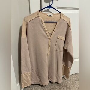 In Loom Beige Long Sleeve Top